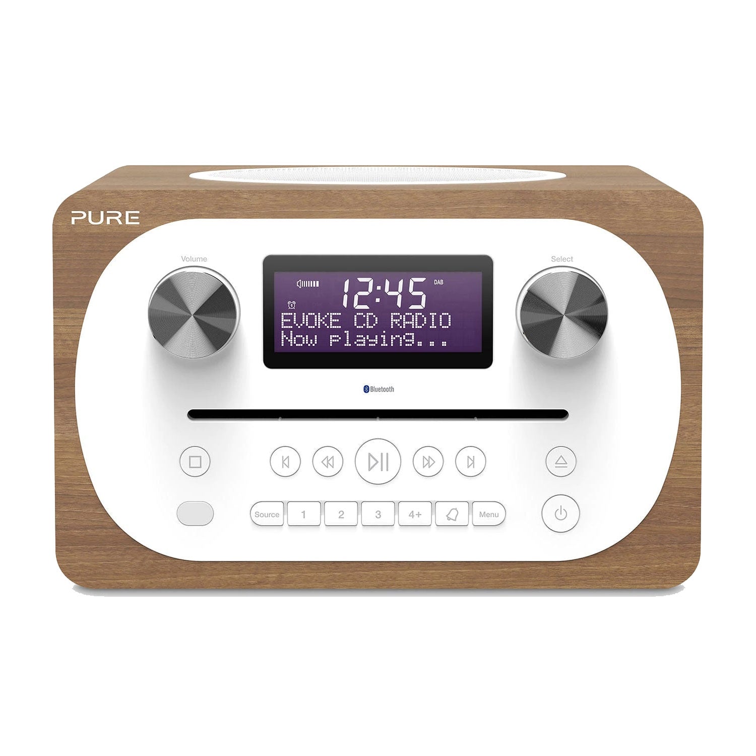 Pure Evoke C-D4 Bluetooth DAB Radio & CD Player in Walnut Digital Radios Pure