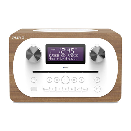 Pure Evoke C-D4 Bluetooth DAB Radio & CD Player in Walnut Digital Radios Pure