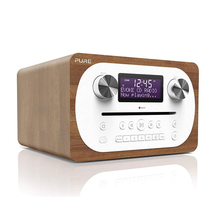 Pure Evoke C-D4 Bluetooth DAB Radio & CD Player in Walnut Digital Radios Pure