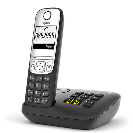 Gigaset A690A Cordless Phone, Quad Handset with Answer Machine Landline Phones Gigaset