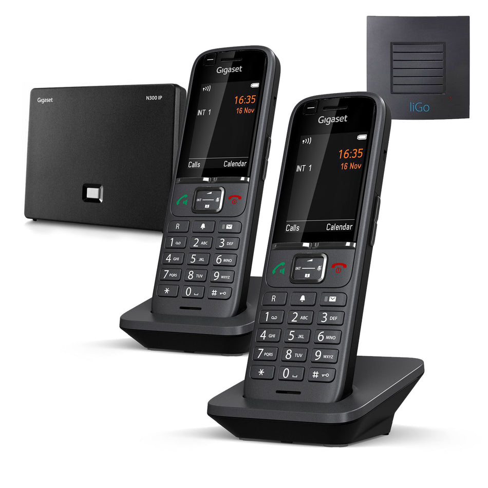 Gigaset Premium S700 Long Range Cordless Phone, Twin Handset Landline Phones Gigaset