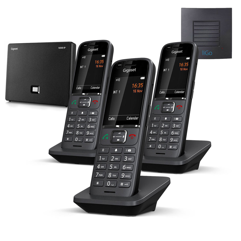 Gigaset Premium S700 Long Range Cordless Phone, Trio Handset Landline Phones Gigaset