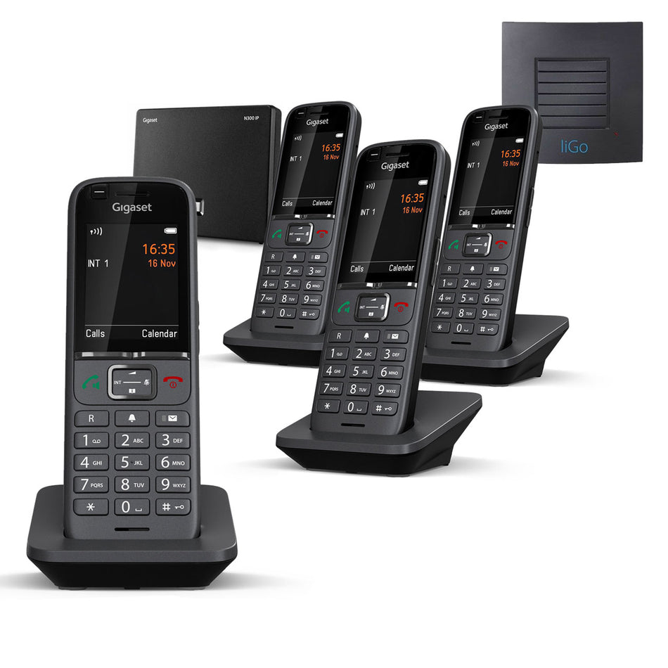 Gigaset Premium S700 Long Range Cordless Phone, Quad Handset Landline Phones Gigaset