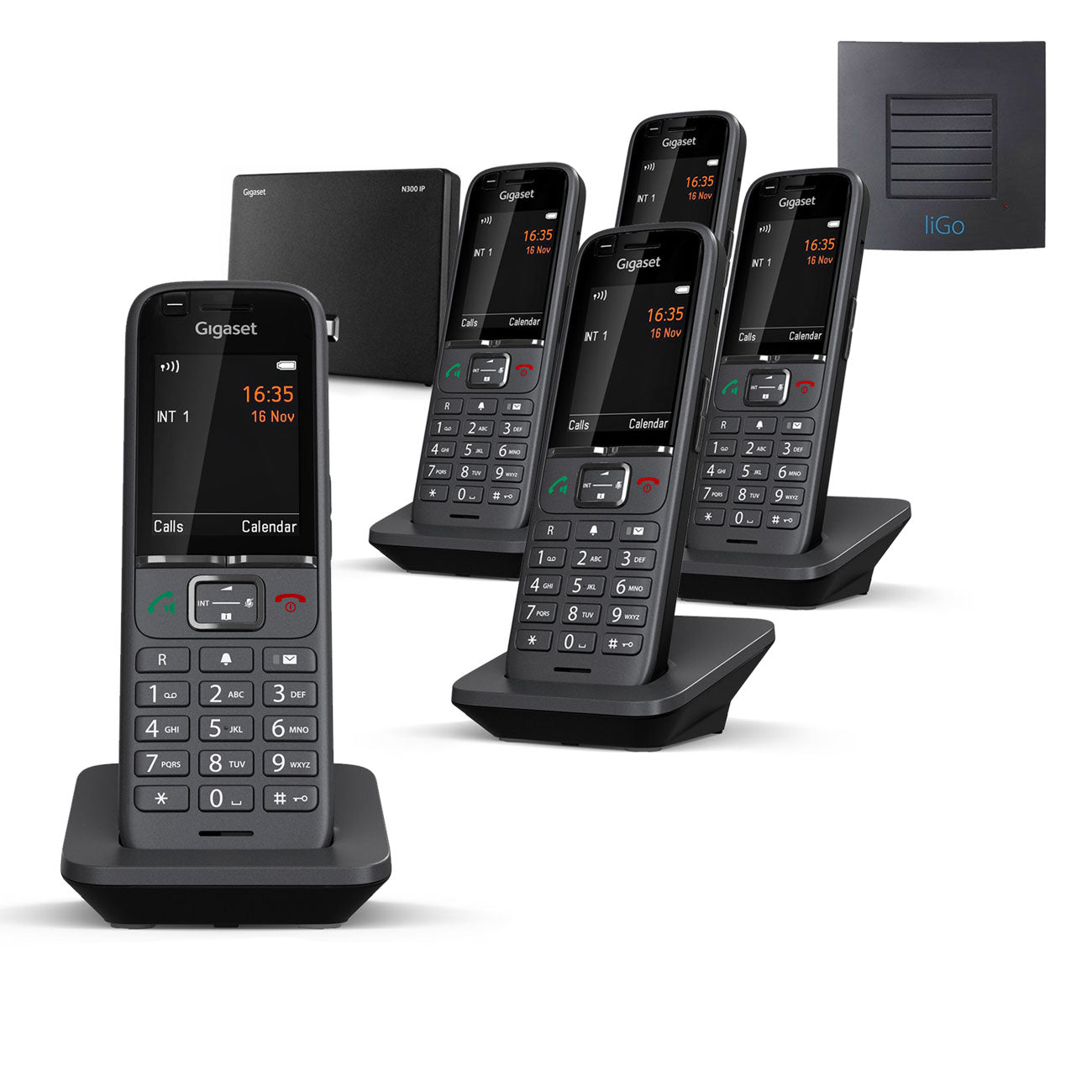 Gigaset Premium S700 Long Range Cordless Phone, Five Handset liGo