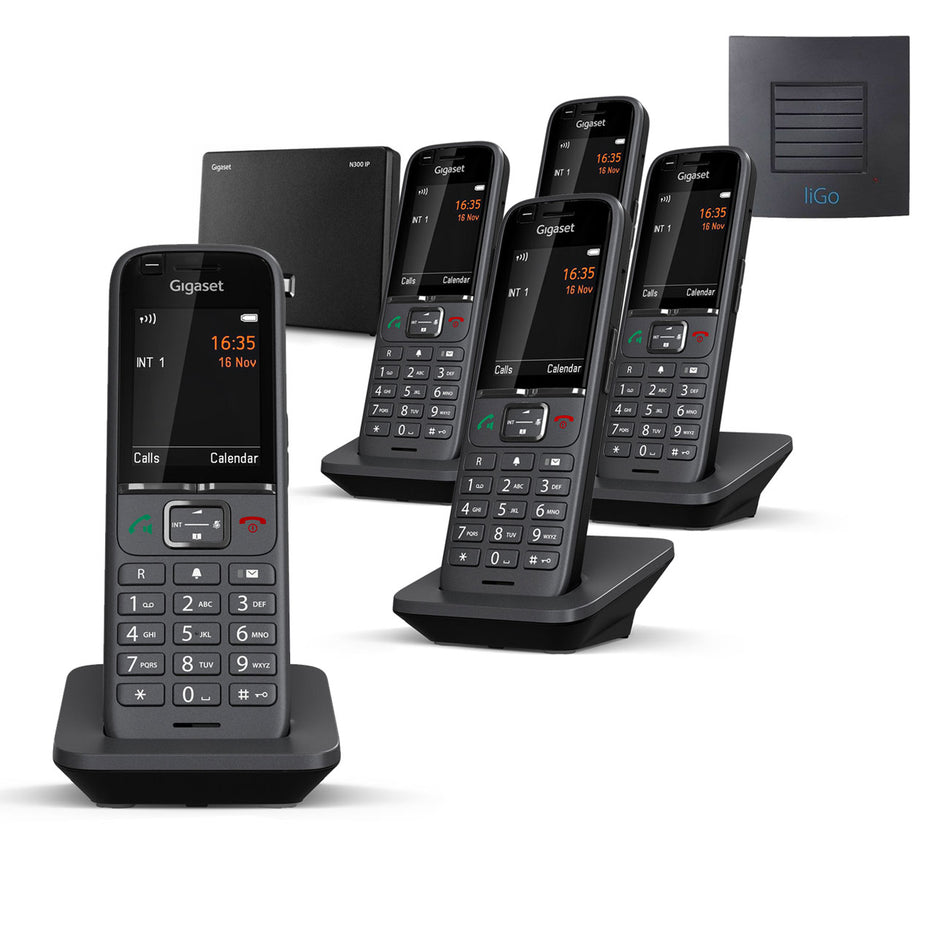Gigaset Premium S700 Long Range Cordless Phone, Five Handset Landline Phones Gigaset