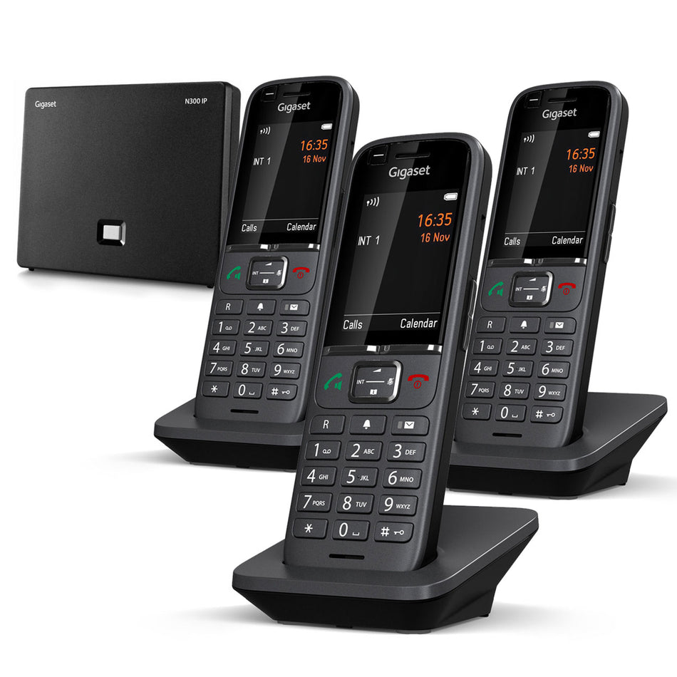 Gigaset Premium S700 VOIP Cordless Phone, Three Handsets Landline Phones Gigaset