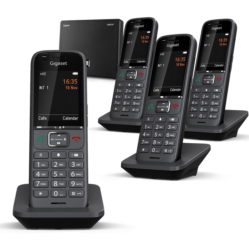 Gigaset Premium S700 VOIP Cordless Phone, Four Handsets Landline Phones Gigaset