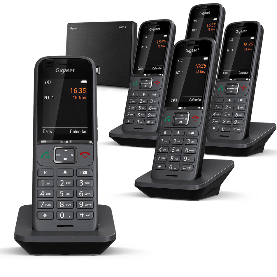 Gigaset Premium S700 VOIP Cordless Phone, Five Handsets Landline Phones Gigaset