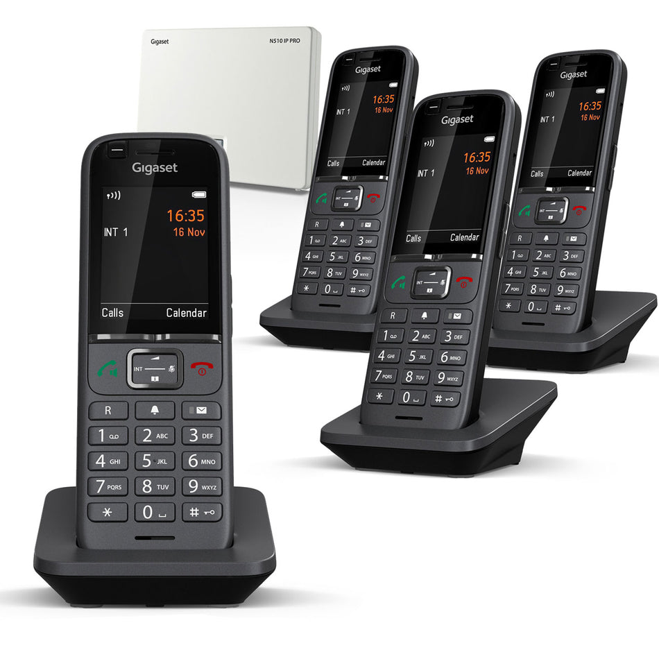 Gigaset S700 Pro VOIP Cordless Phone, Quad Handset