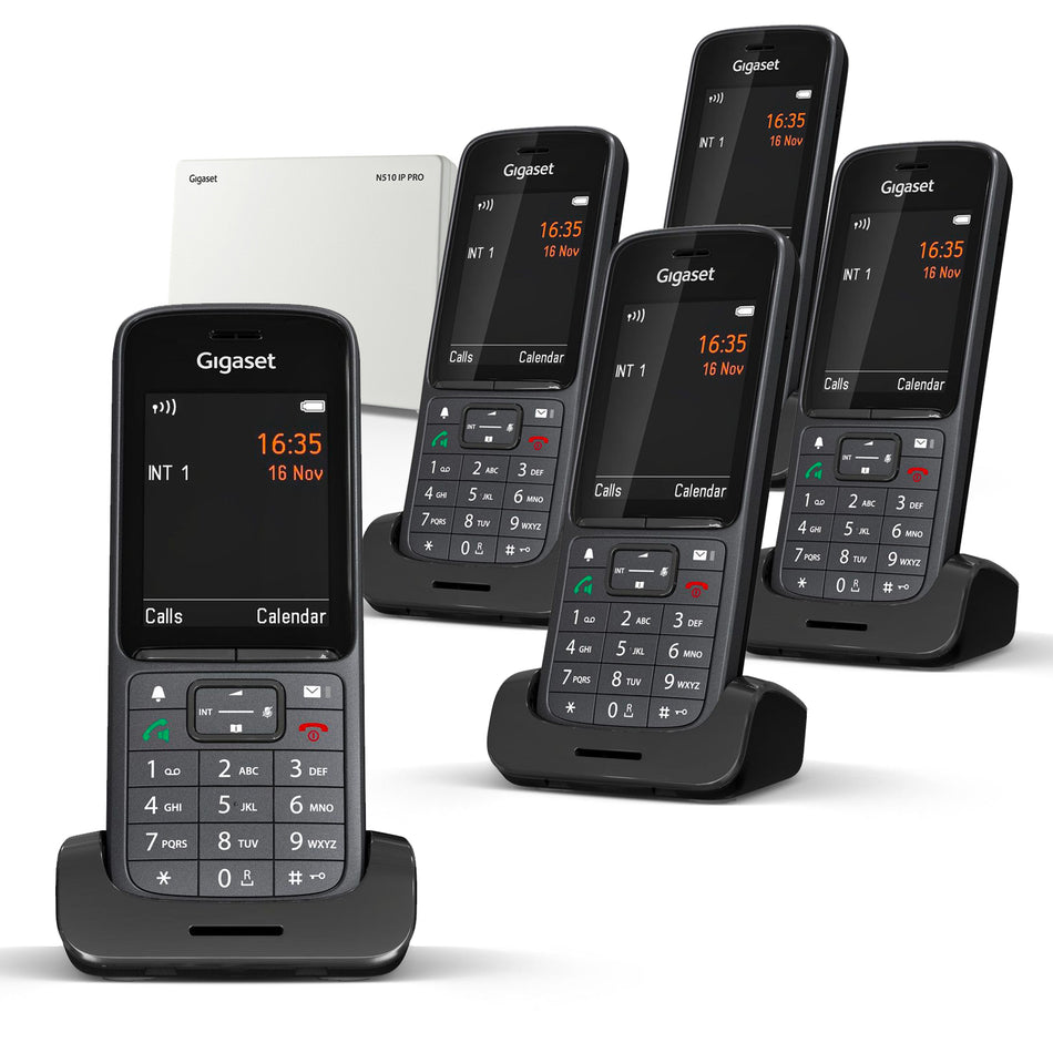 Gigaset SL800 Pro VOIP Cordless Phone, Five Handsets Landline Phones Gigaset