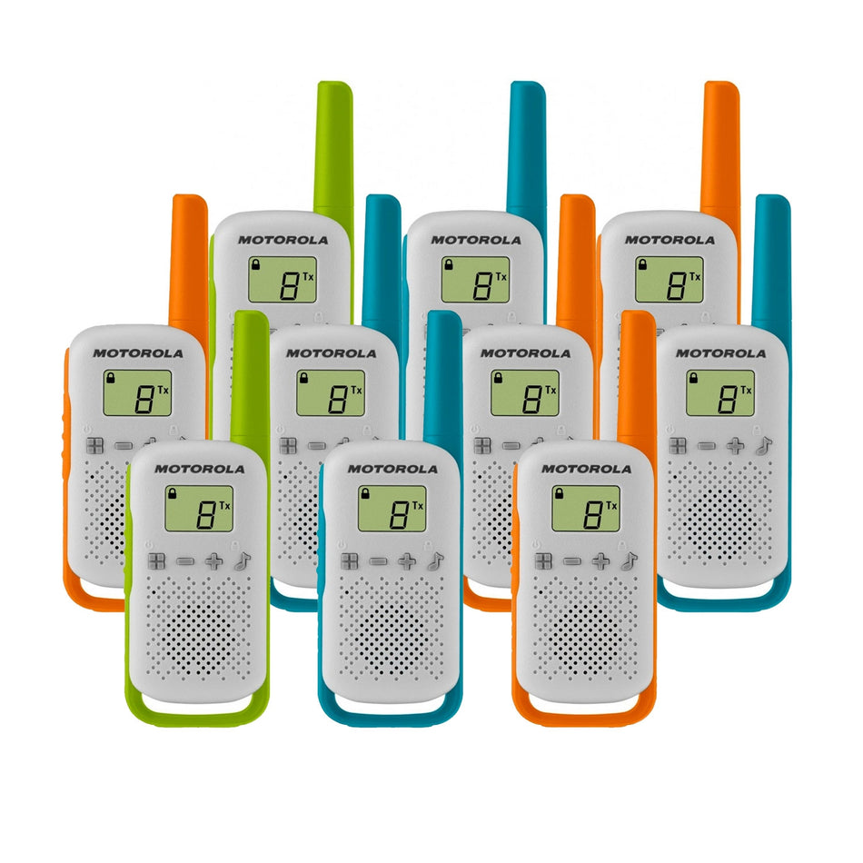 Motorola TALKABOUT T42 Ten Pack Walkie Talkies Two Way Radios Motorola