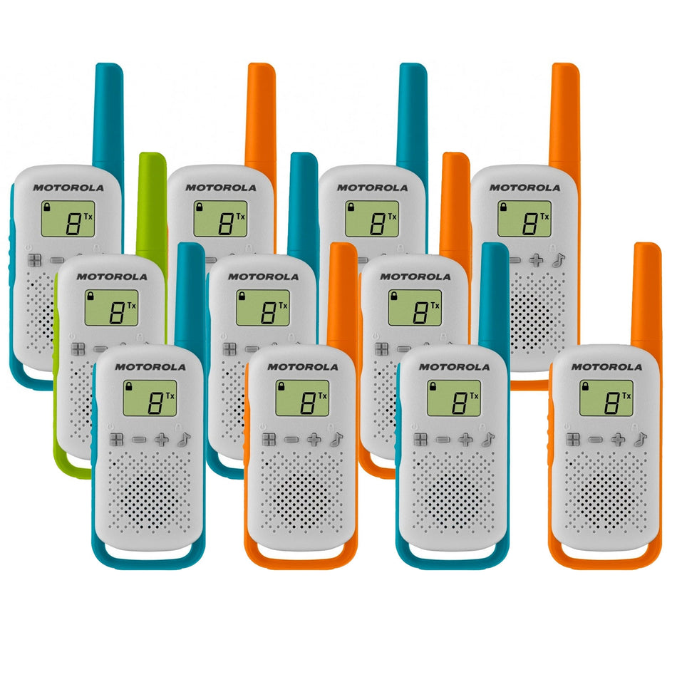 Motorola TALKABOUT T42 Eleven Pack Walkie Talkies Two Way Radios Motorola
