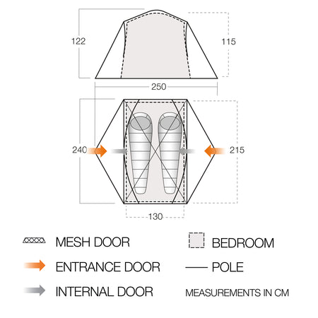 Vango Tryfan 200 2-Person Tent Tents Vango