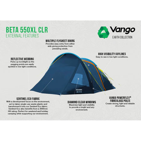 Vango Beta 550XL CLR 5-Person Tent Tents Vango