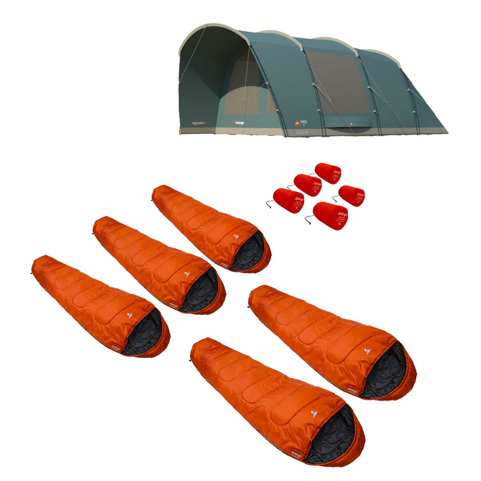 Vango Harris 500 5-Person Tent & Sleeping Bundle Tents Vango
