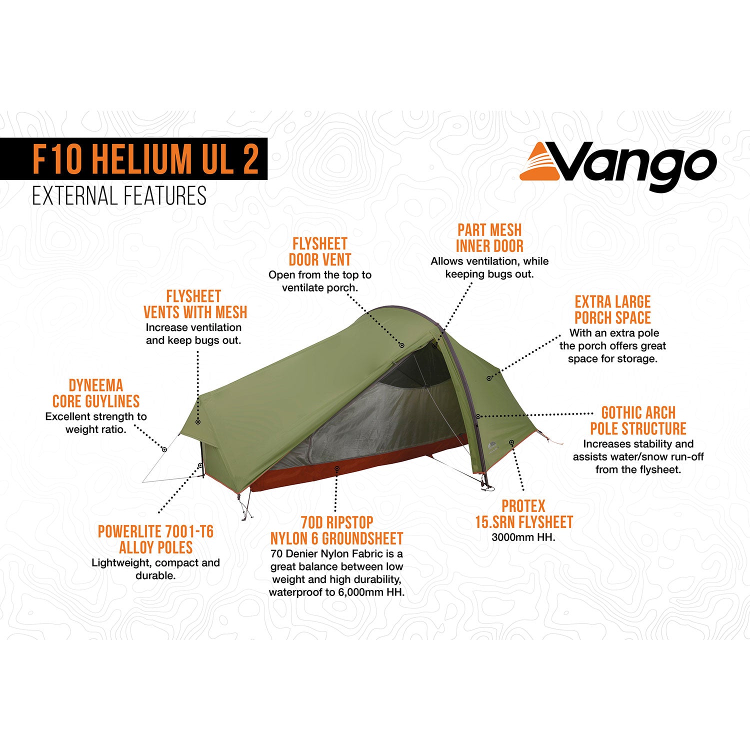 Vango F10 Helium UL 2 Lightweight Tent Tents Vango