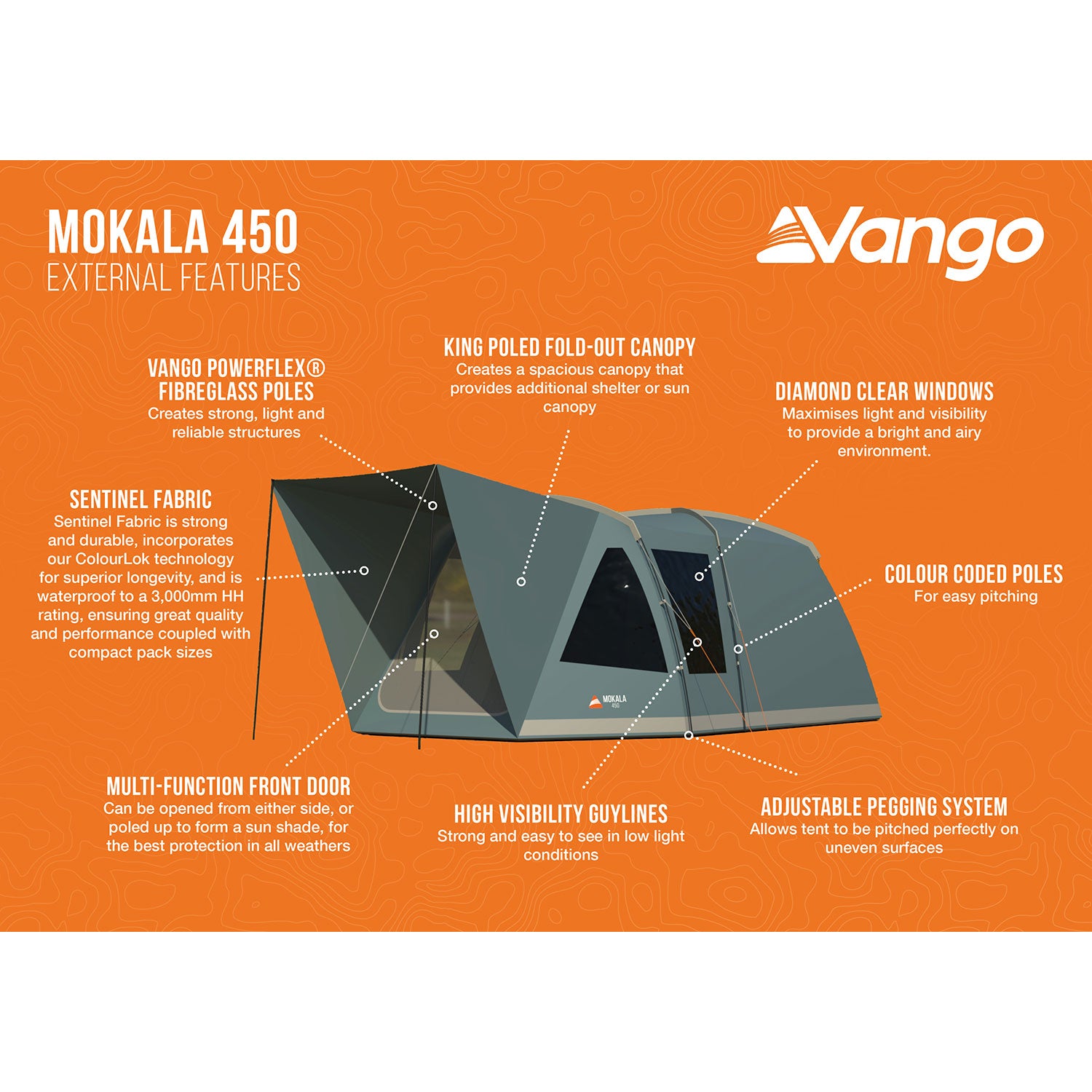 Vango Mokala 450 4-Person Tent Tents Vango