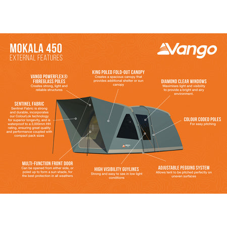 Vango Mokala 450 4-Person Tent Tents Vango