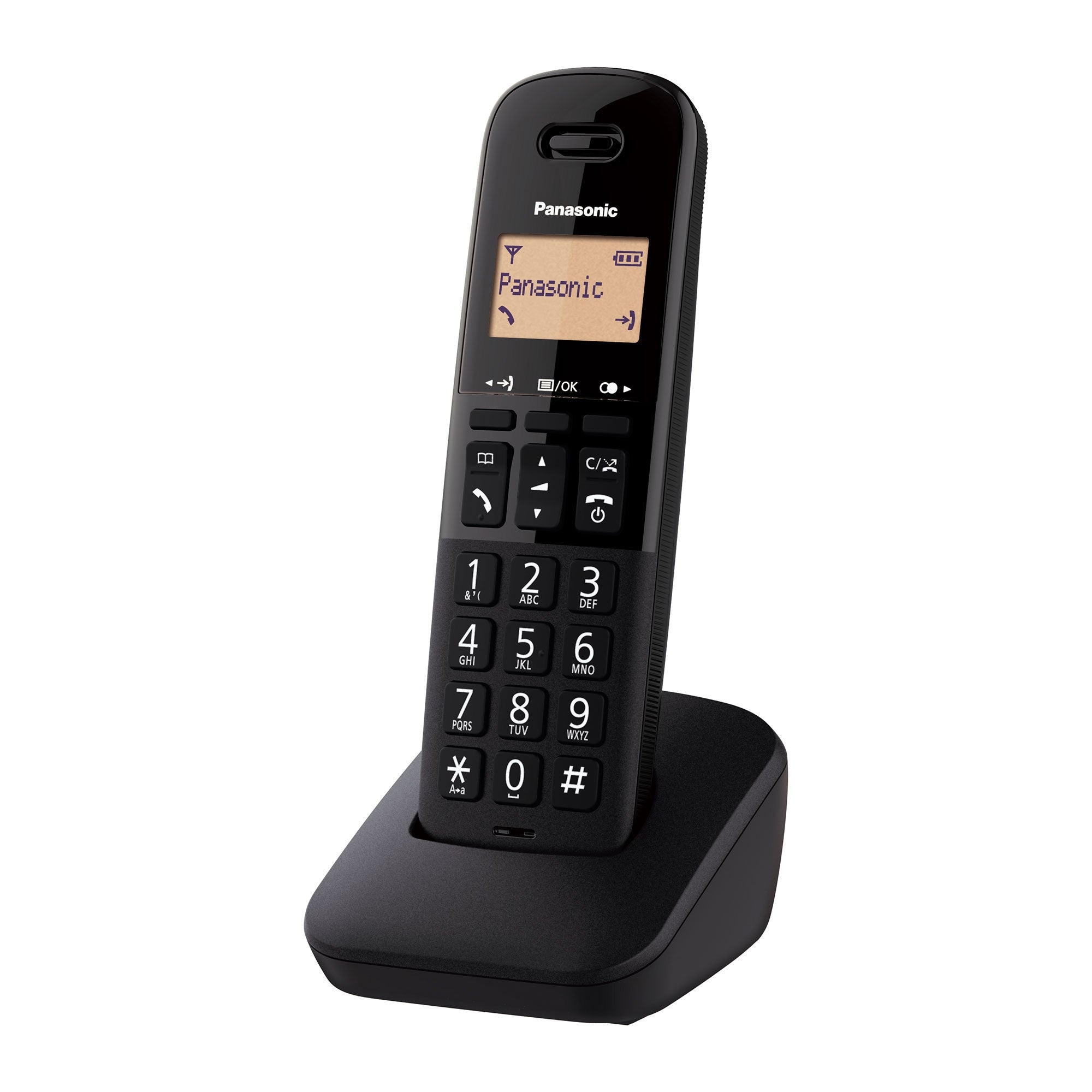 Panasonic KX-TGB610EB Cordless Phone, Single Handset Landline Phones Panasonic