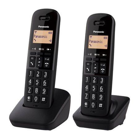 Panasonic KX-TGB612EB Cordless Phone, Twin Handset Landline Phones Panasonic