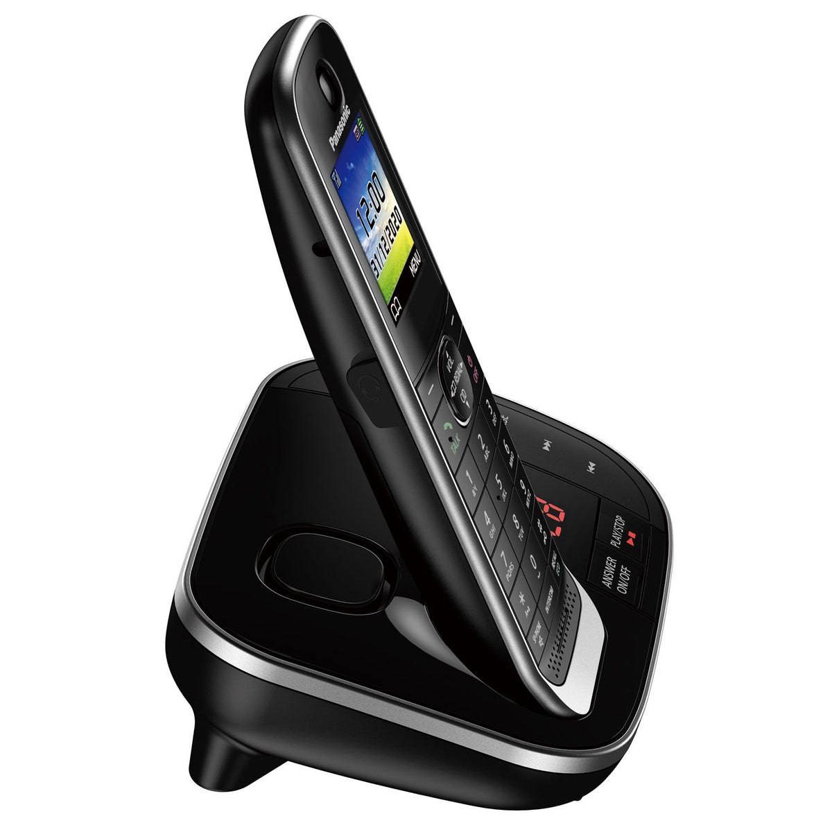 Panasonic KX-TGJ324EB Cordless Phone, Quad Handset with Nuisance Call Blocker Landline Phones Panasonic