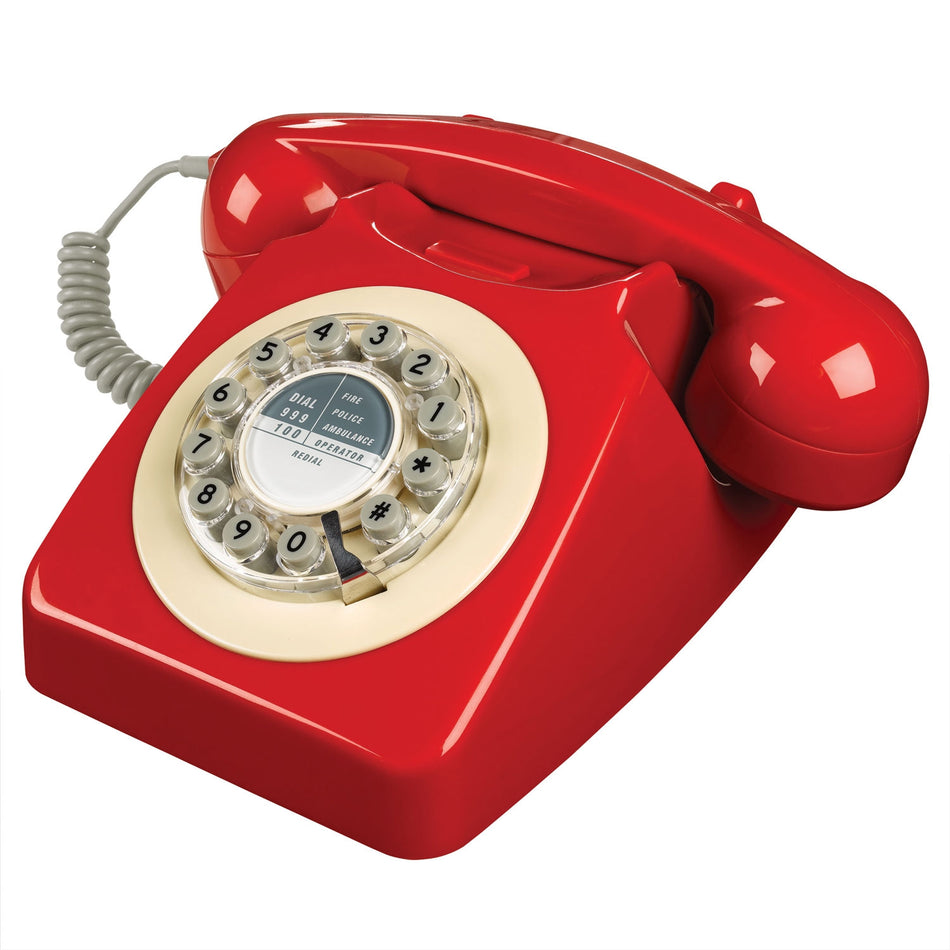 Wild Wood 746 Retro Telephone in Red
