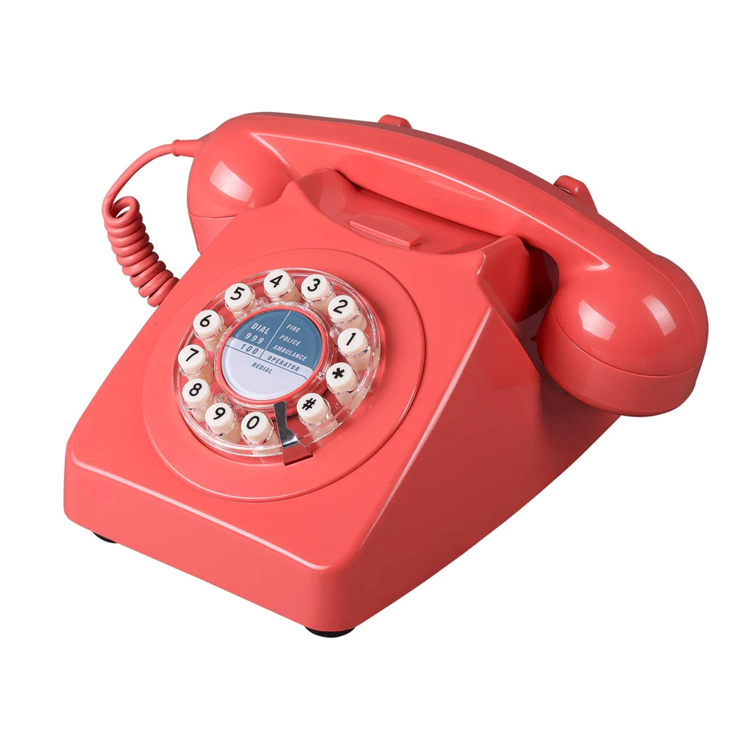 Wild Wood Retro 746 Telephone in Burnt Terracotta - liGo.co.uk