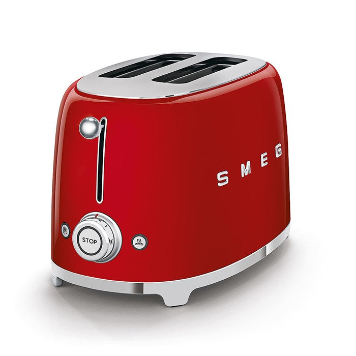 Smeg 2-Slice Toaster & Mini Kettle Set in Red Kettle and Toaster Bundles Smeg