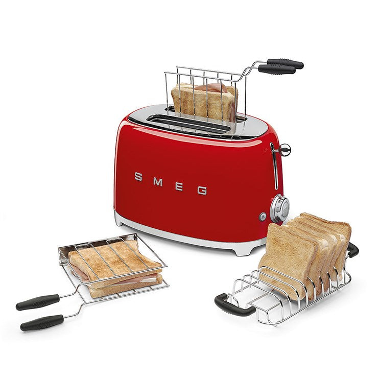 Smeg 2-Slice Toaster & Mini Kettle Set in Red Kettle and Toaster Bundles Smeg