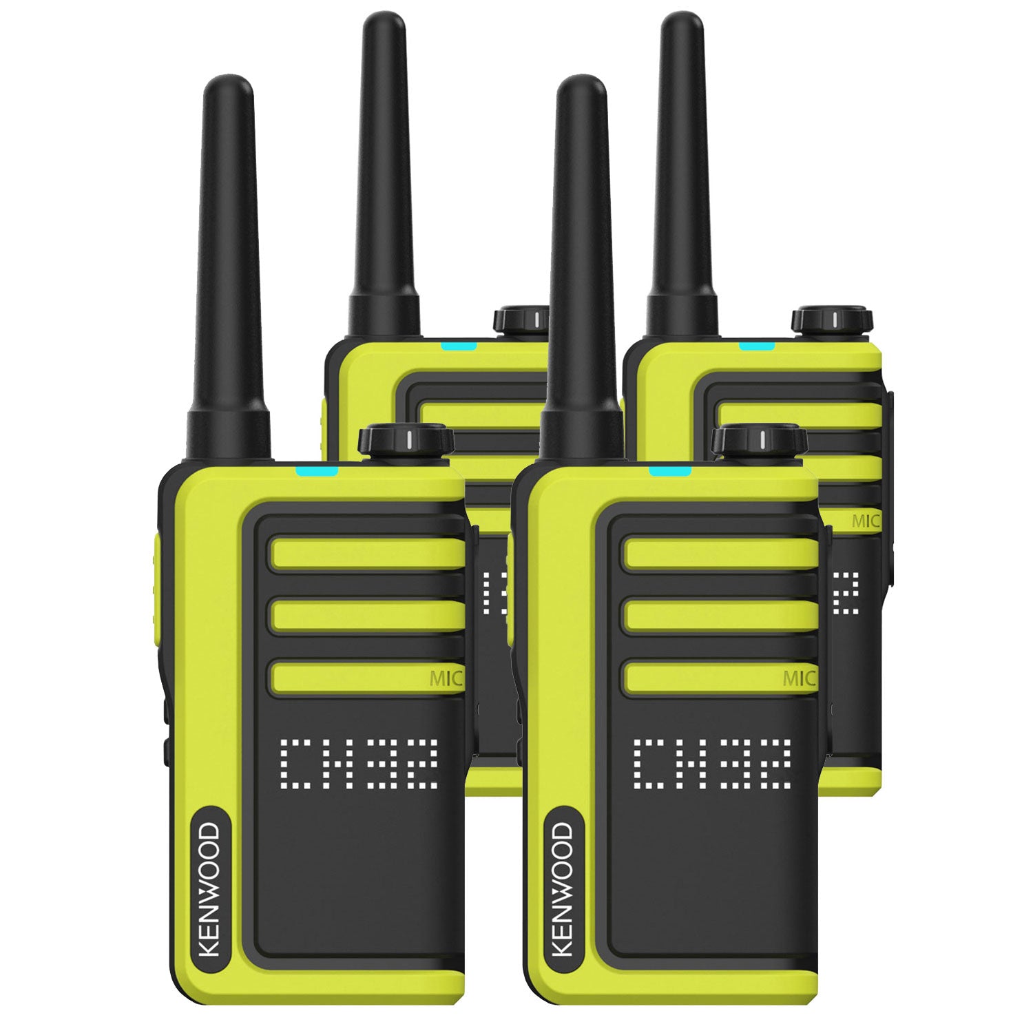 Kenwood UBZ-LJ9SET License-free Walkie Talkies, Quad Pack Two Way Radios Kenwood