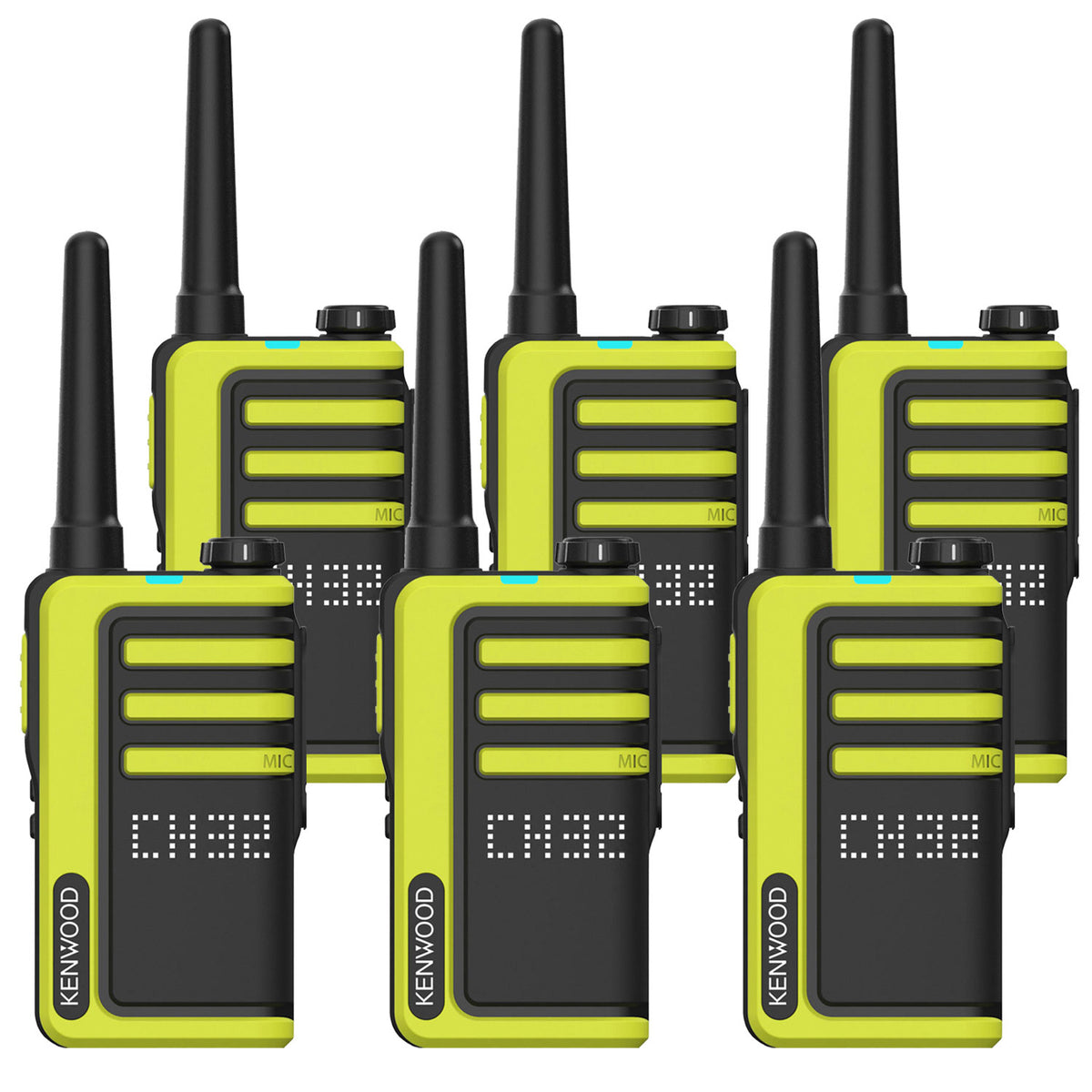 Kenwood UBZ-LJ9SET License-free Walkie Talkies, Six Pack Two Way Radios Kenwood