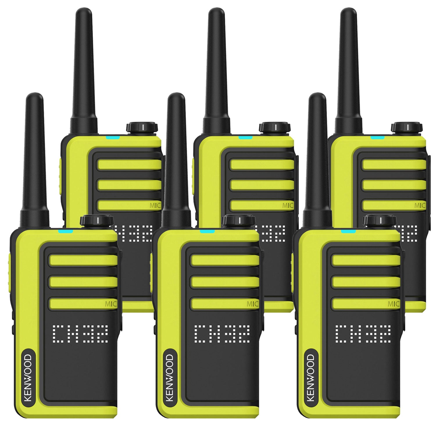 Kenwood UBZ-LJ9SET License-free Walkie Talkies, Six Pack Two Way Radios Kenwood