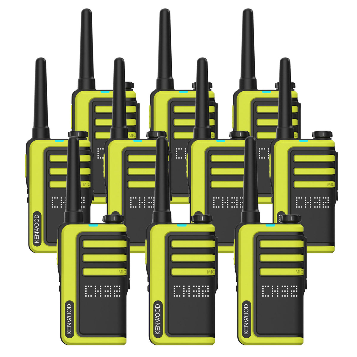 Kenwood UBZ-LJ9SET License-free Walkie Talkies, Ten Pack Two Way Radios Kenwood