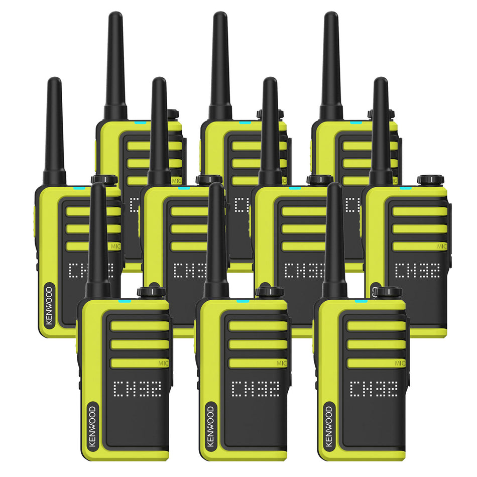 Kenwood UBZ-LJ9SET License-free Walkie Talkies, Ten Pack Two Way Radios Kenwood