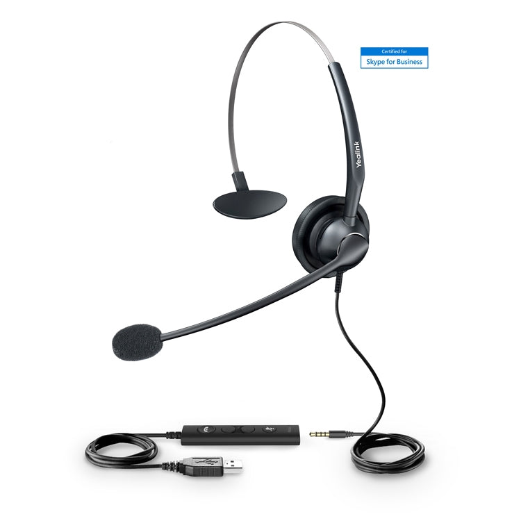 Yealink UH33 USB-A & 3.5mm Corded Headset Corded Headsets Yealink