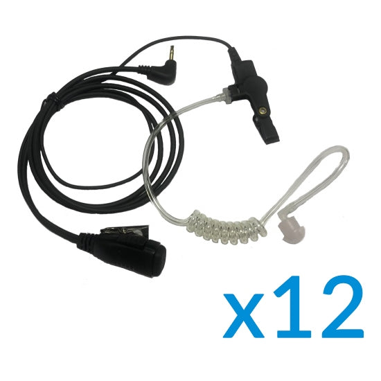 Motorola Earpiece Twelve Pack with PTT & Mic for TLKR Series Accessories Motorola