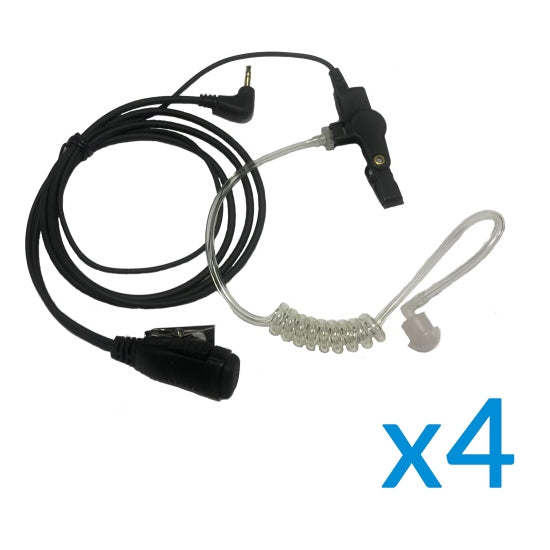 Motorola Earpiece Quad Pack with PTT & Mic for TLKR Series