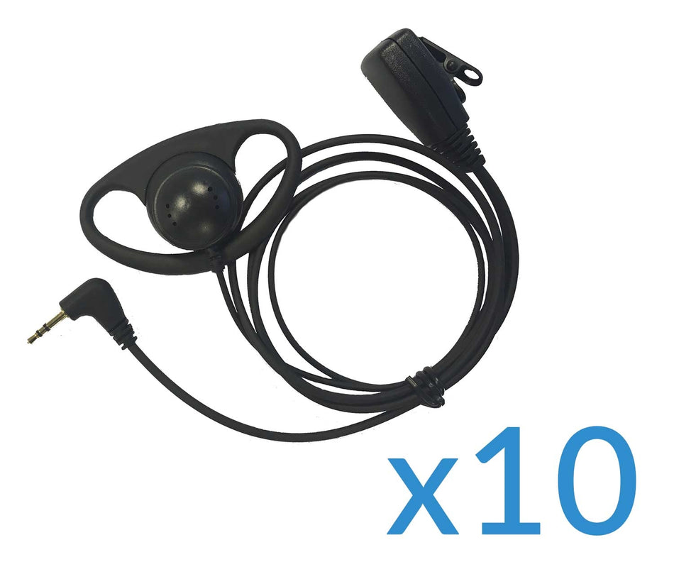 Motorola Earpiece and Mic Ten Pack for TLKR Two-Way Radios Accessories Motorola