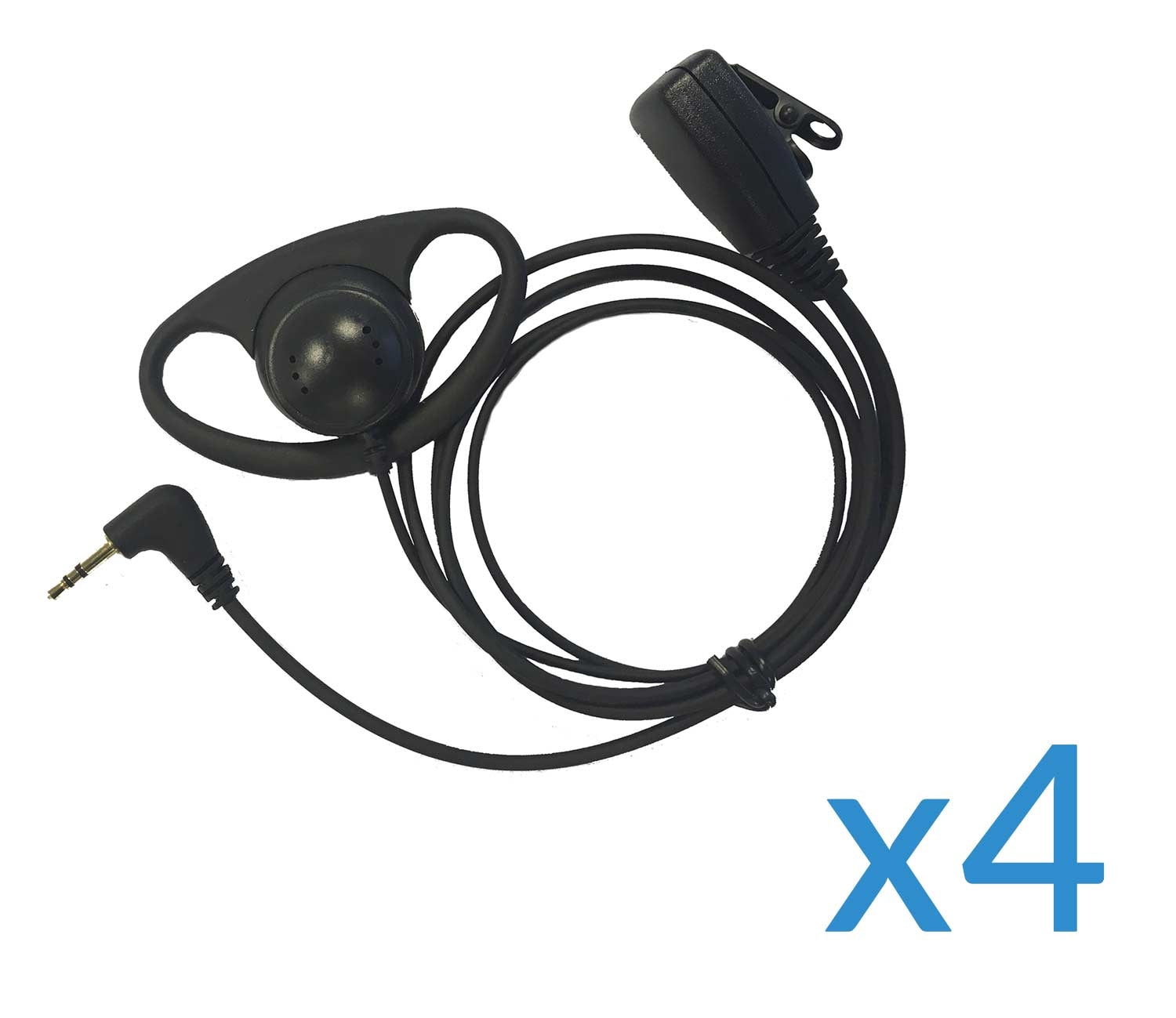 Motorola Earpiece and Mic Quad Pack for TLKR Two-Way Radios Accessories Motorola