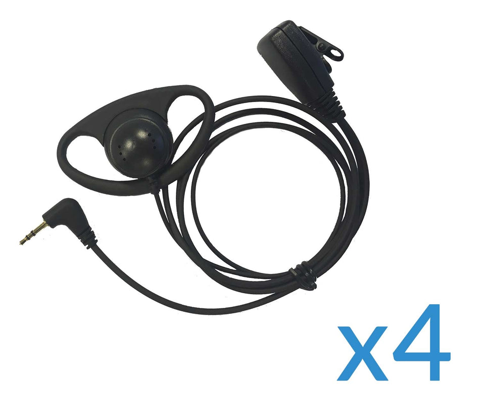 Motorola Earpiece and Mic Quad Pack for TLKR Two-Way Radios