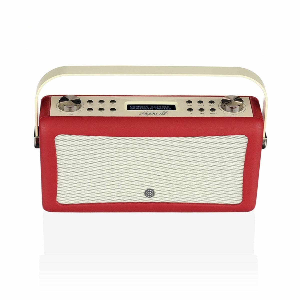 VQ Hepburn Mk II Portable DAB+/FM Radio & Bluetooth Speaker with Rechargeable Battery Pack in Red - 5