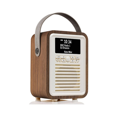 VQ Retro Mini Portable DAB & FM Radio with Bluetooth in Walnut Digital Radios VQ