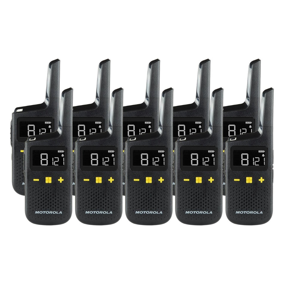 Motorola XT185 Ten Pack License-Free Walkie Talkies Two Way Radios Motorola