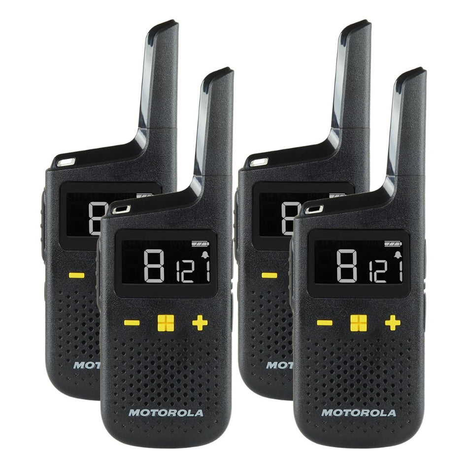 Motorola XT185 Quad Pack License-Free Walkie Talkies Two Way Radios Motorola