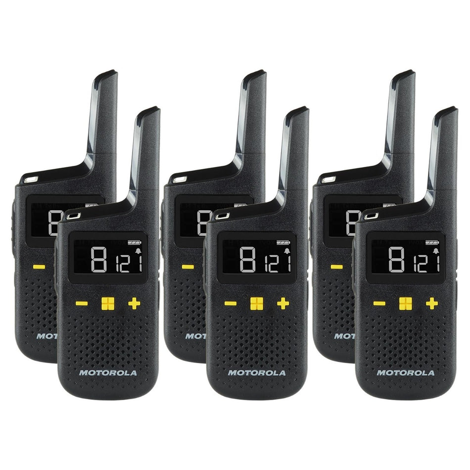 Motorola XT185 Six Pack License-Free Walkie Talkies Two Way Radios Motorola