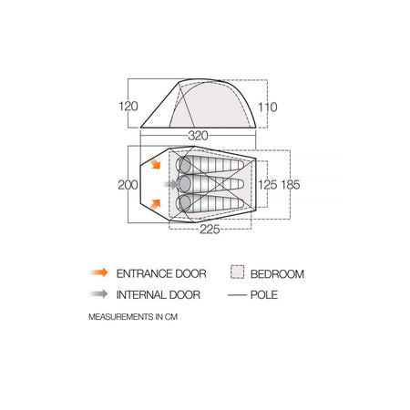 Vango Apex Geo 300 3-Person Tent Tents Vango