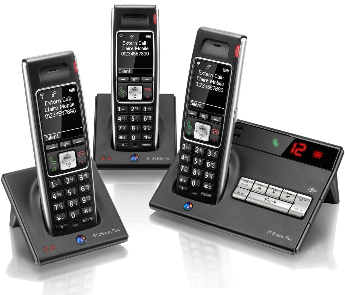 Bt R123 Plus Phone BT Diverse 7450+ Trio Cordless Phones – liGo.co.uk