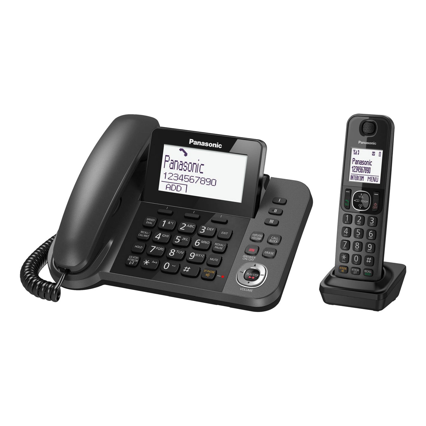 Panasonic KX-TGF320E Corded & Cordless Phone Combo Landline Phones Panasonic   