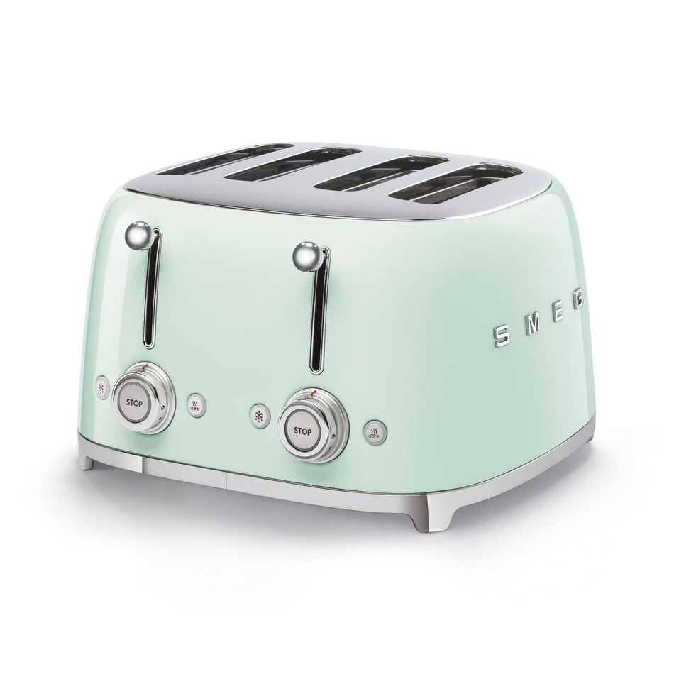 Smeg 50s Retro-Style 4 Slice Toaster in Pastel Green