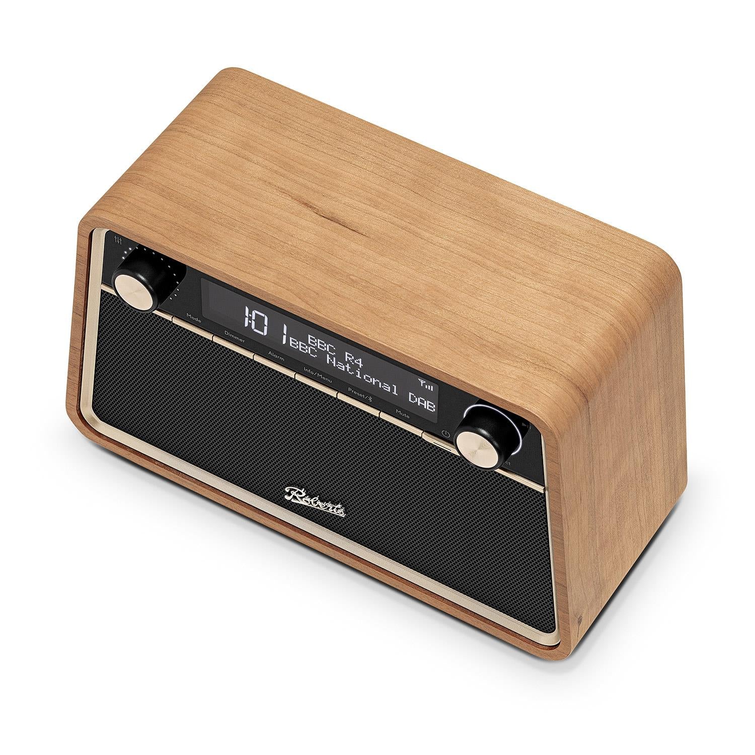Roberts Reva Tabletop DAB Radio & Bluetooth Speaker in Cherry Wood Digital Radios Roberts